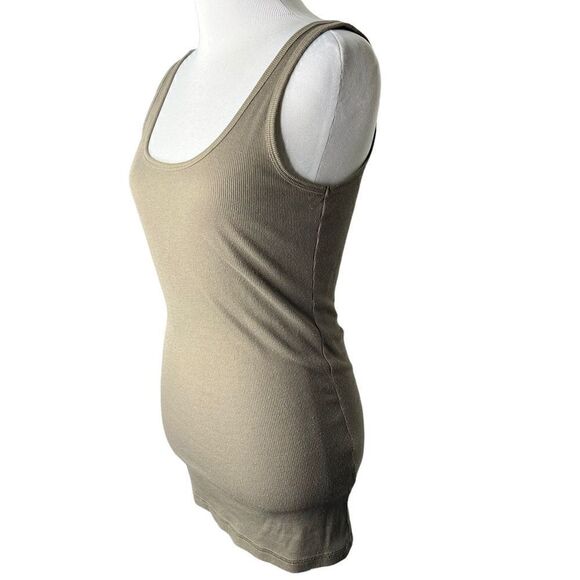 Hinge Ribbed Tank Top A Nordstrom Brand Green Medium - Picture 2 of 7